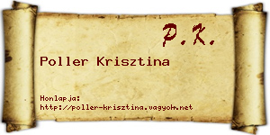 Poller Krisztina névjegykártya